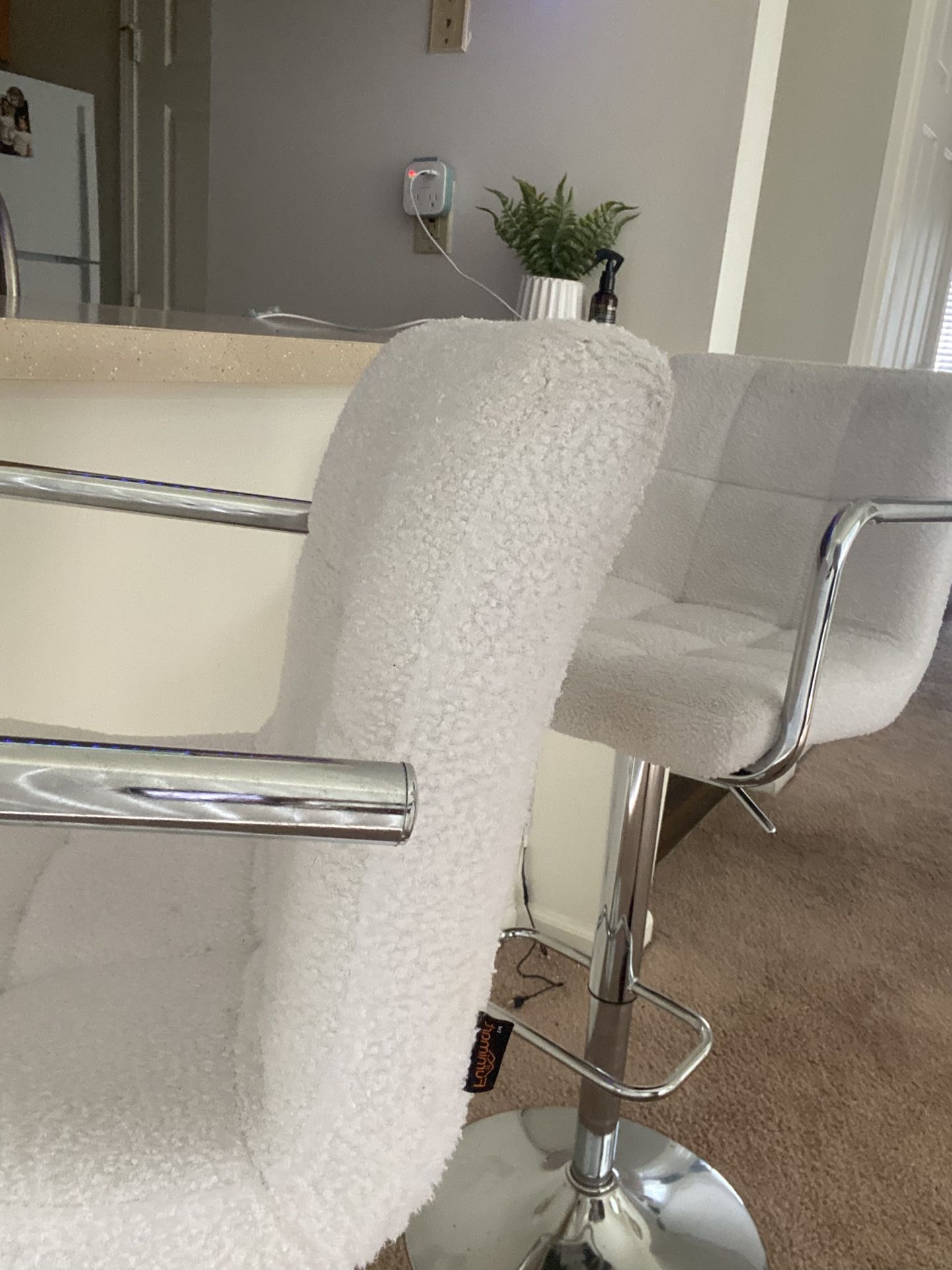 White bar stools