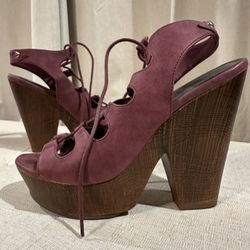 Guess Platform Block Wedge Heels 8.5