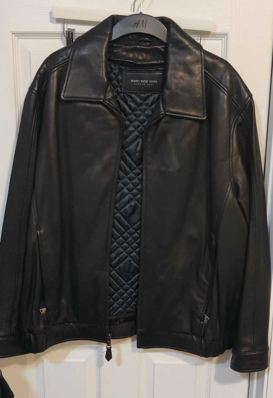 Men's XL Marc New York Genuine Leather Jacket 