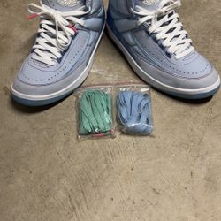 Nike Air Jordan 2 II Retro x J Balvin Light Blue Size 10.5