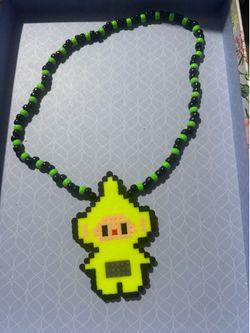 Teletubbies PERLER Kandi necklace festival raves
