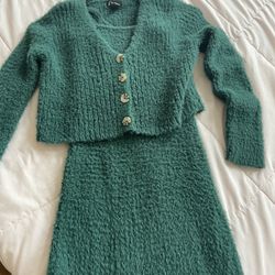 Fall Winter Sweater Dress - Girls Age 7-8