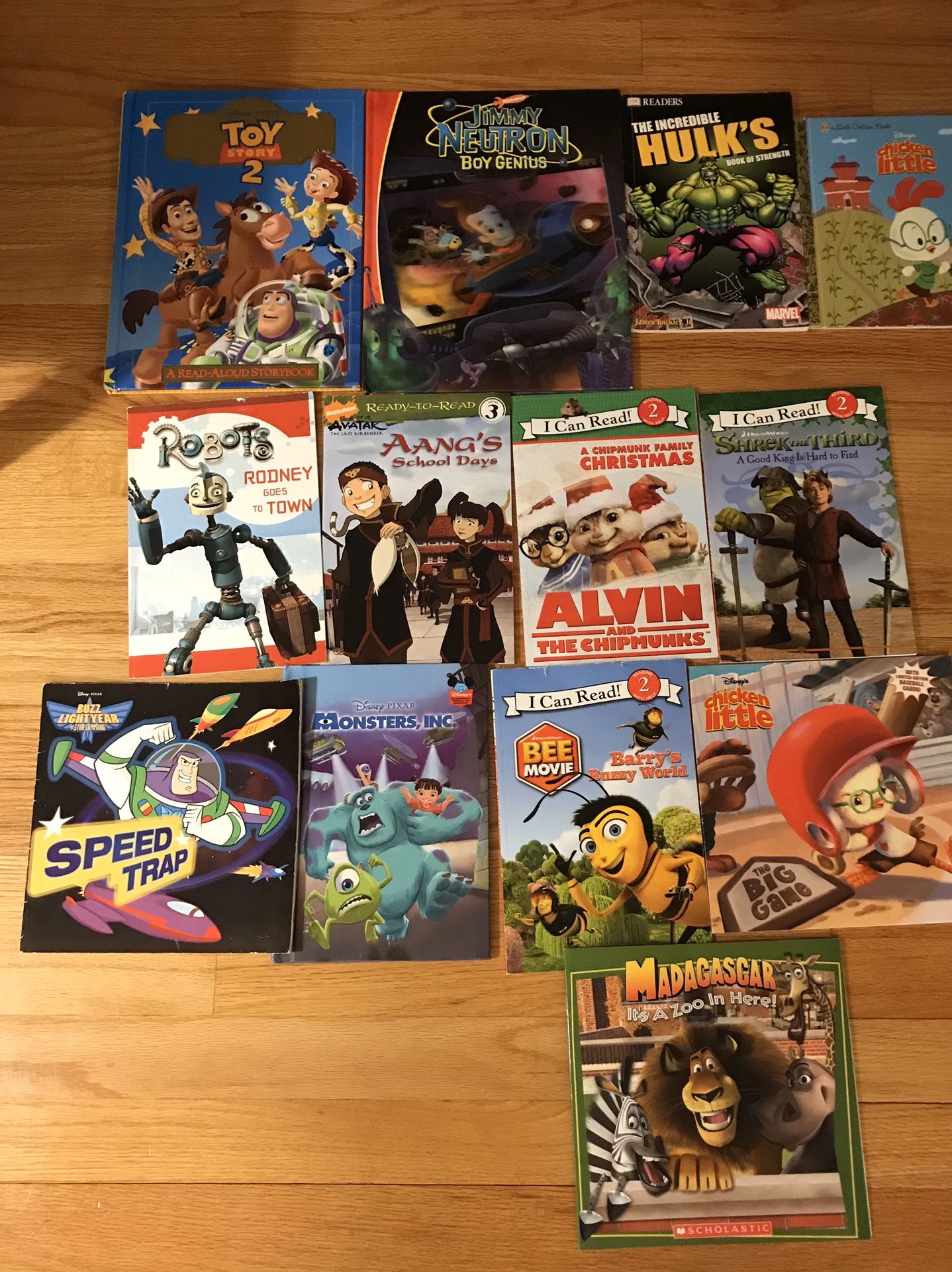 Movie character book lot $3for all