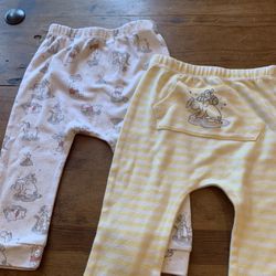 Pair Of Cute Disney Baby / Winnie The Poo  Pants — 12 Months 