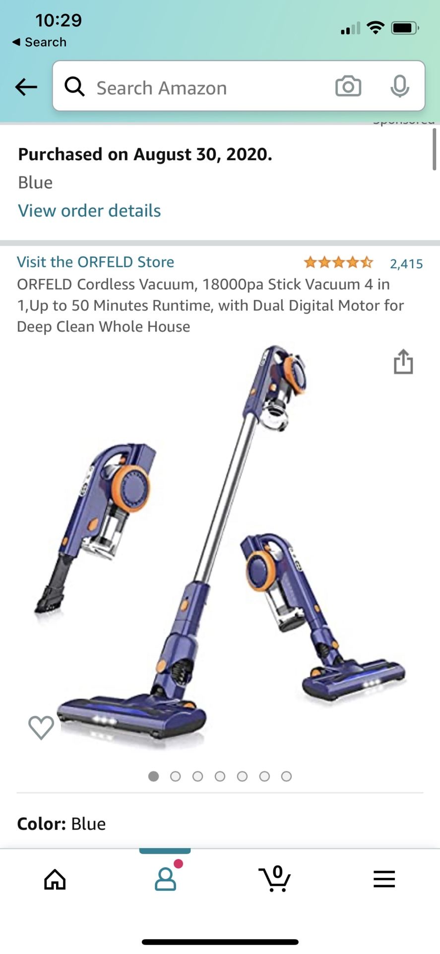 ORFELD Cordless Vacuum, 18000pa Stick Vacuum