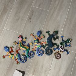 5 Metal Yard Garden Lizards 🦎 