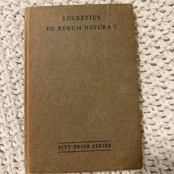 Lucretius : De Rerum Natura, Hardcover , 1935 Duff , Scarce Vintage Book