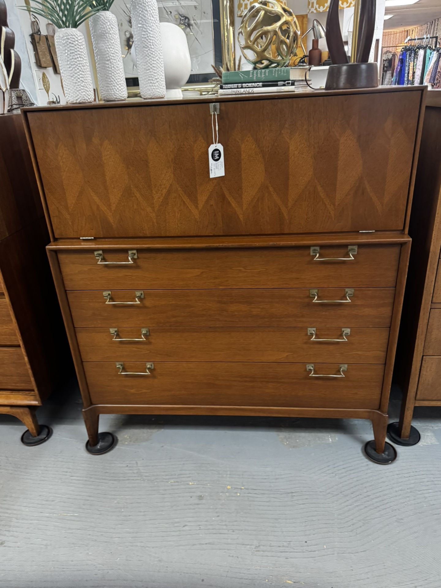 ✨MCM Vintage Mid Century Modern Tallboy Dresser 
