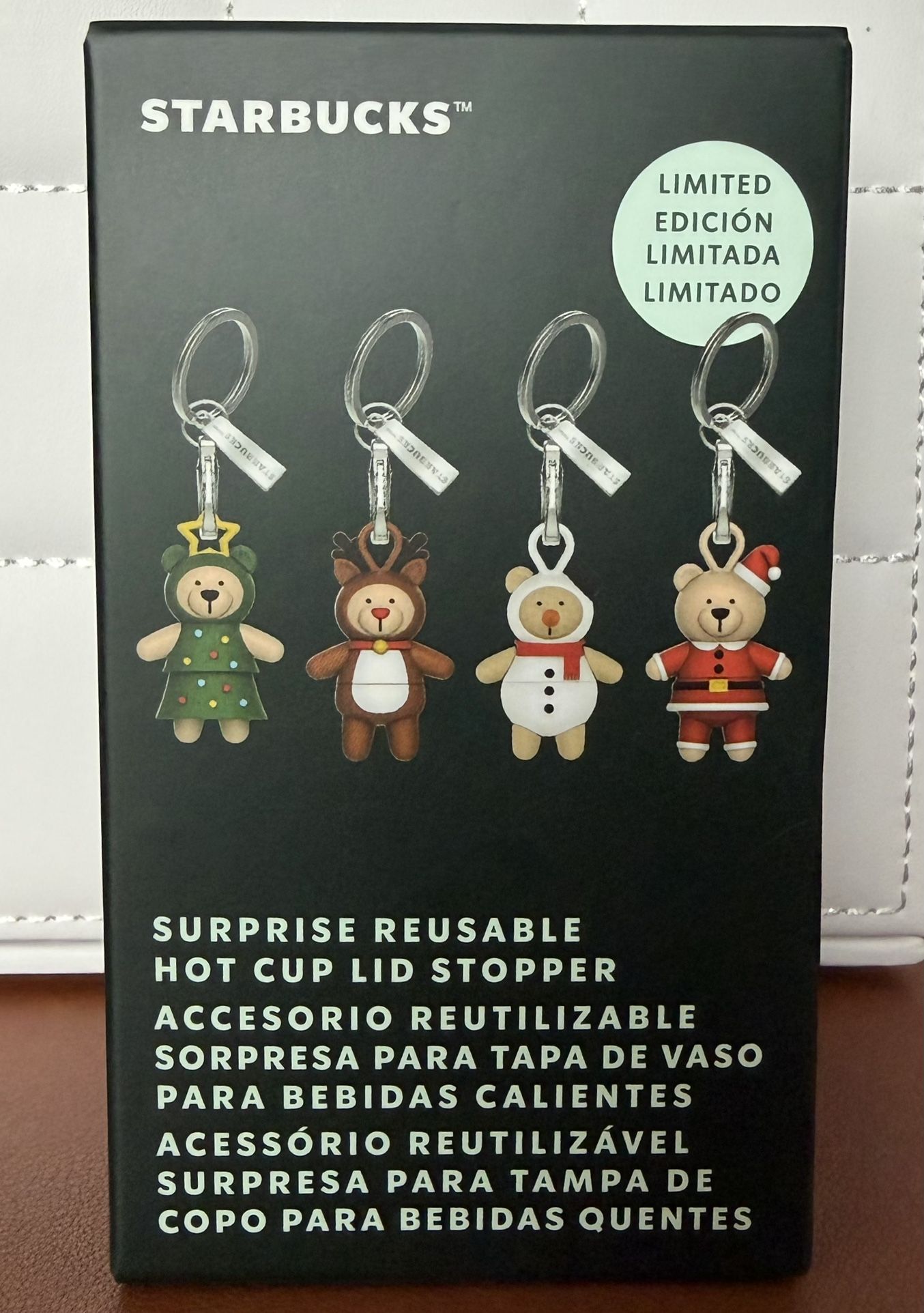 Starbucks Surprise Reusable Hot Cup Lid Stopper β Limited Edition Christmas Bear