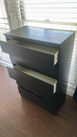 IKEA Malm 4-Drawer Dresser Black-Brown