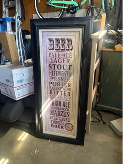 Framed bar art
