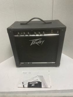 Peavey Rage 158 TransTube 15W 1x8 Guitar Amp USA Silver Stripe w/ Manual Tested