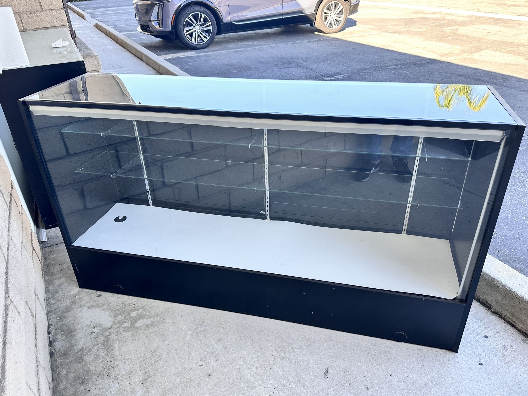 Retail Showcases (2) 70x18 & (1) 60x18 With Lights And Shelves $50 Each