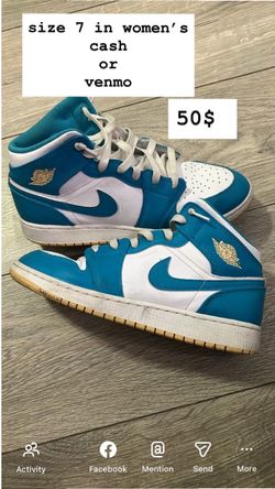 Jordan one mid blue trainers