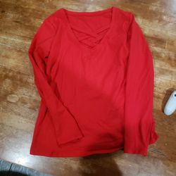 Red Stretchy Blouse