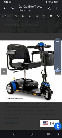 ELECTRIC SCOOTER/BRAND: BUZZ AROUND/MODEL: PRIDE / BLUE