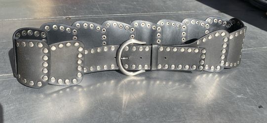 Vintage Y2K No Boundaries Thick Studded Faux Leather Belt Size L/XL