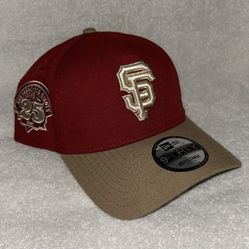 New Era SF Giants 25th Anniversary 9FORTY Adjustable Hat – Red/Tan – Like New
