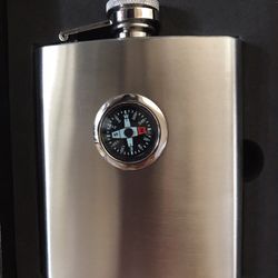 Bey Berk Stainless Steel Flask With Compass NEW in Box