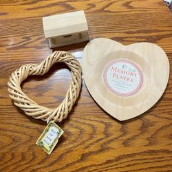 Wooden Craft Bundle Lot 3 Pieces