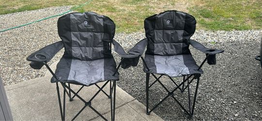 Pair of Pacific Coast Trail Folding Camping Chairs