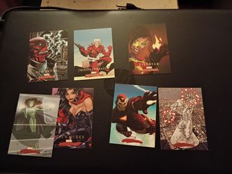 Seven Marvel Masterpieces Trading Cards