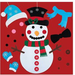 DIY Felt Christmas Snowman for Toddlers