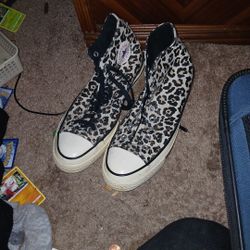 Leopard Print Converse Size 9.5