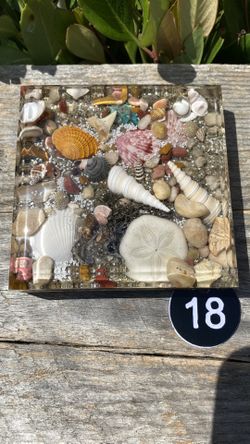 Handmade Tide Pool Resin Coasters / Paper Weights