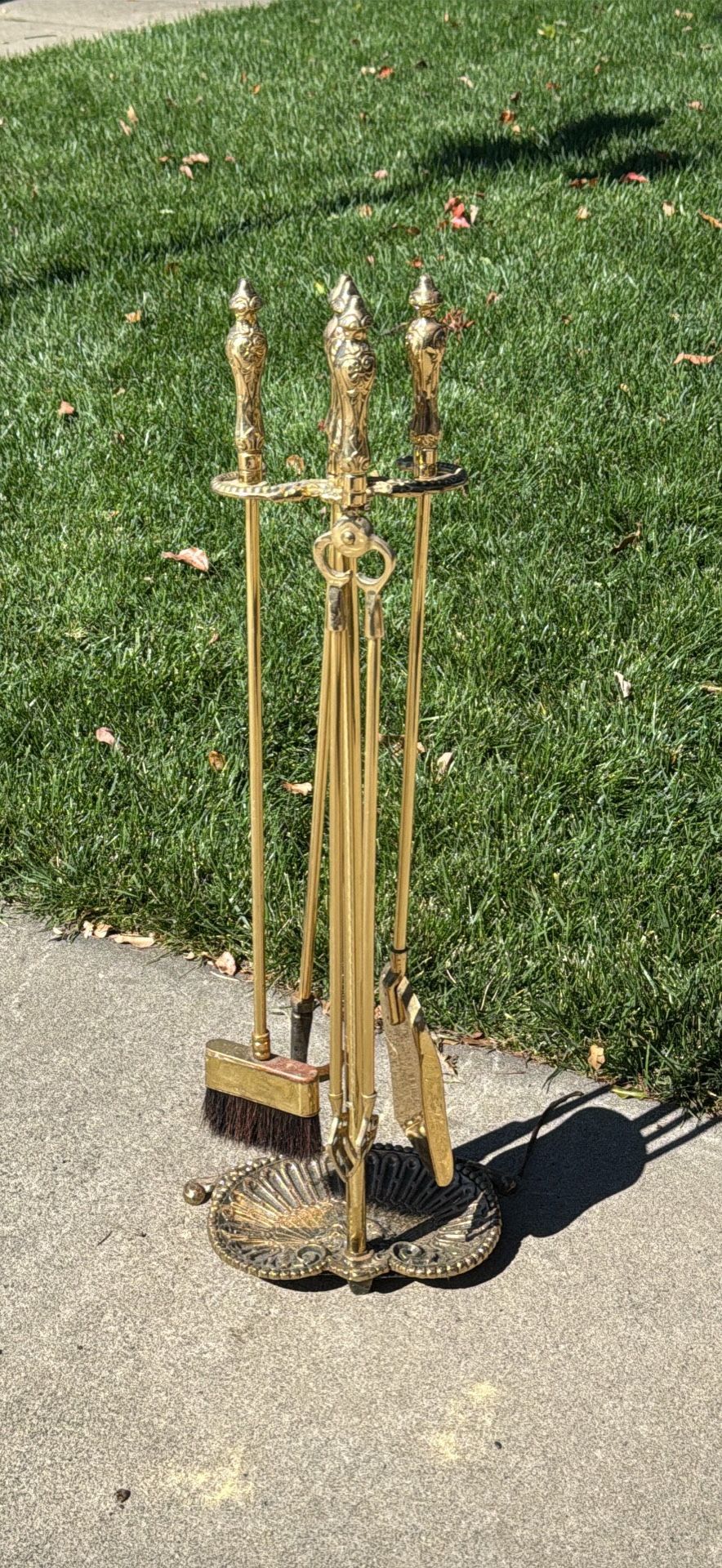 Brass Fireplace Set