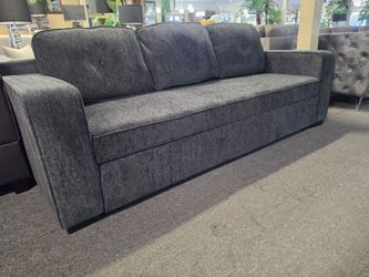 Brand new 86" x 61" gray chenille sofa sleeper