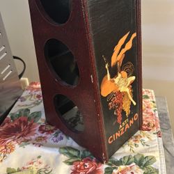 3 Bottle Wine Rack Small Painted Wooden Art Nouveau Wine Rack Asti Cinzano 