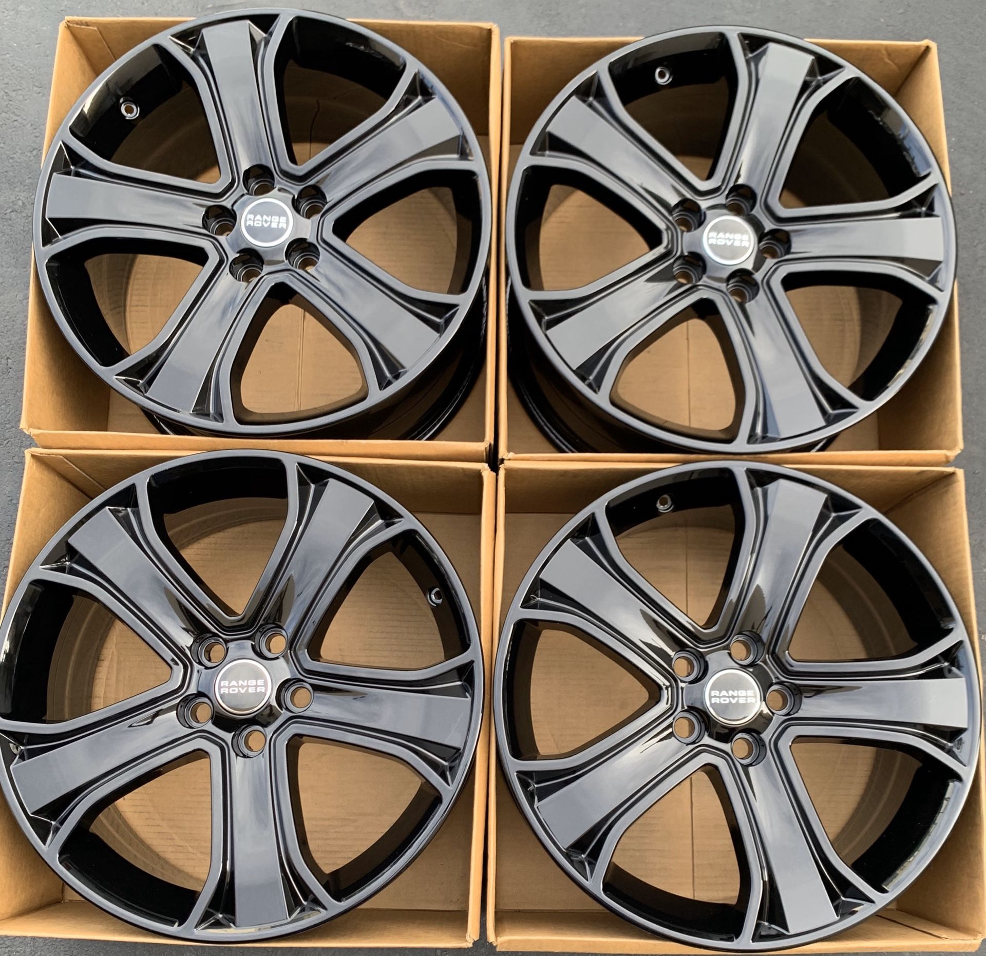 20” Range Rover sport factory wheels rims gloss black new