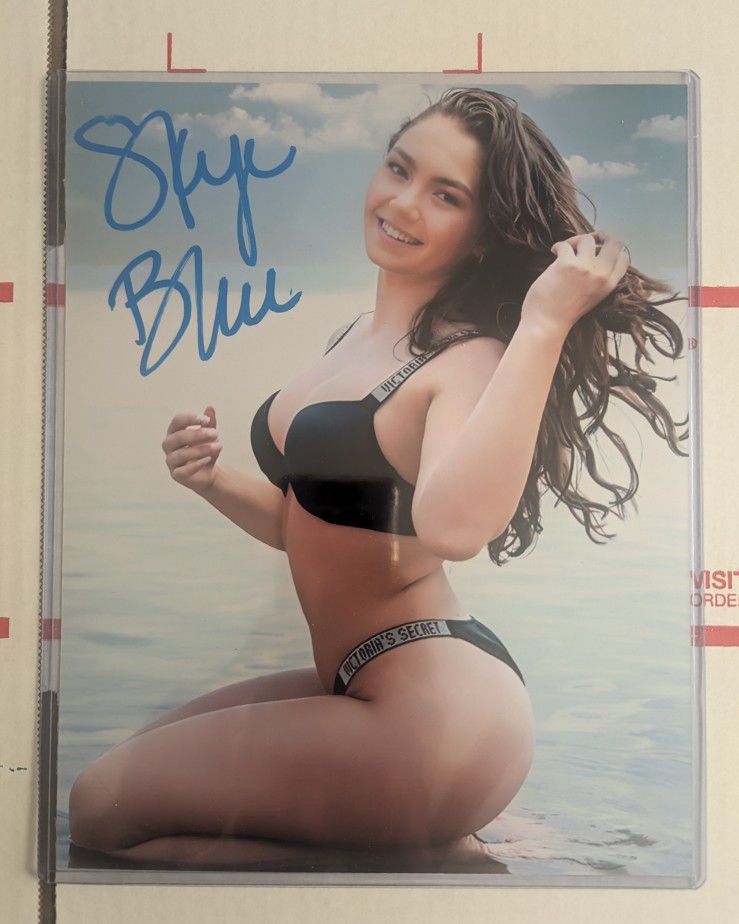 Skye Blue signed 8x10 Metallic photo AEW WWE 