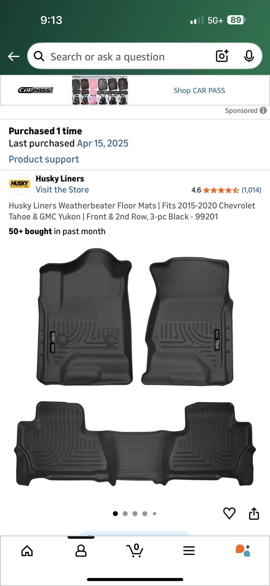 Front and Back Floor Liners 