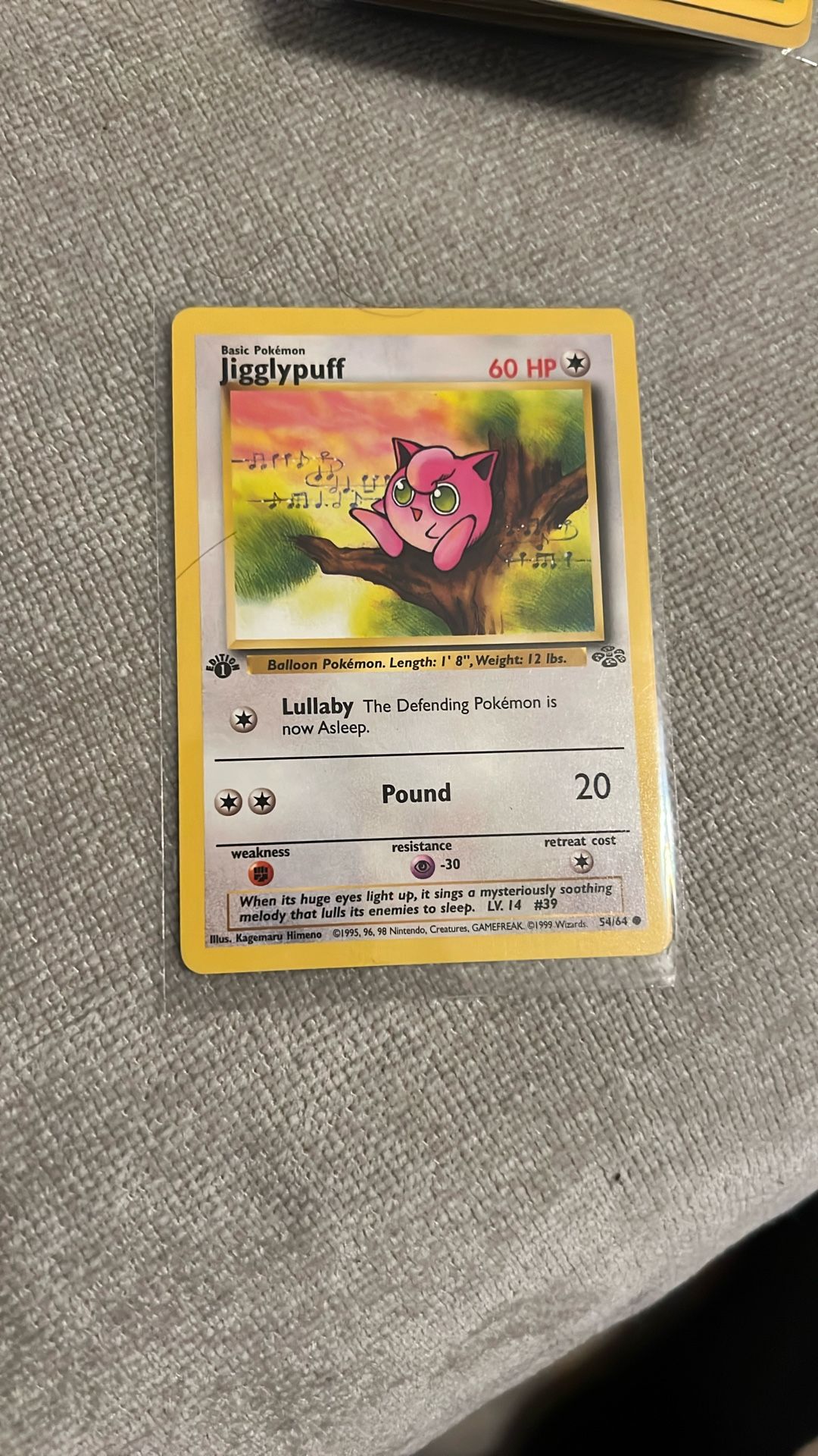 Pokemon Jigglypuff 1st Edition