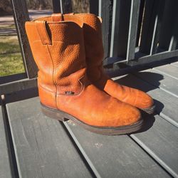 Justin Mens Boots Size 11.5D Style 4766 Brown Oil Resistant 