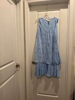 Draper’s and Damon’s Light Blue Sleeveless Lace A-Line Dress size xl