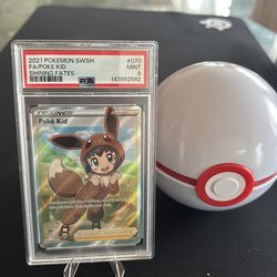 2021 pokemon swsh fa/poke kid shining fates #070 PSA9