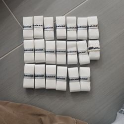 20 Grip Tapes For Tennis Racquets (White)