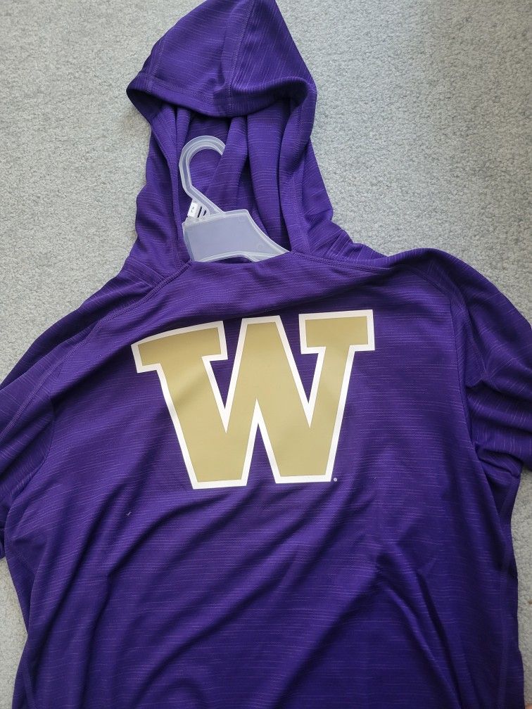 WA Huskies Mascot Purple Original Pullover Hoodie - Long Sleeve