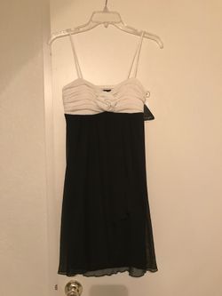 Black and white formal dress
