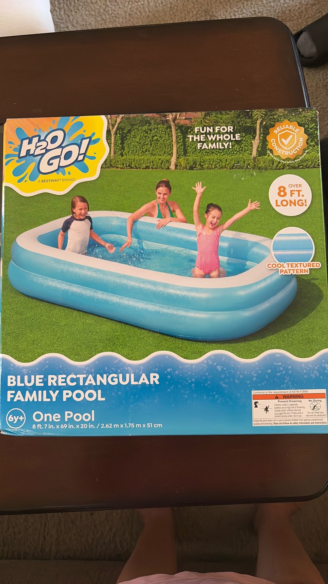 New!  H2O GO! Blue Rectangular Family Pool