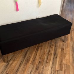 FREE Black fabric bench, 48” wide