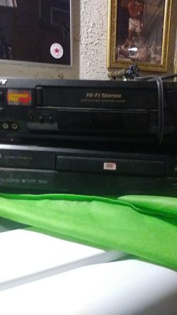 Sony HiFi stereo VHS plus Toshiba DVD player