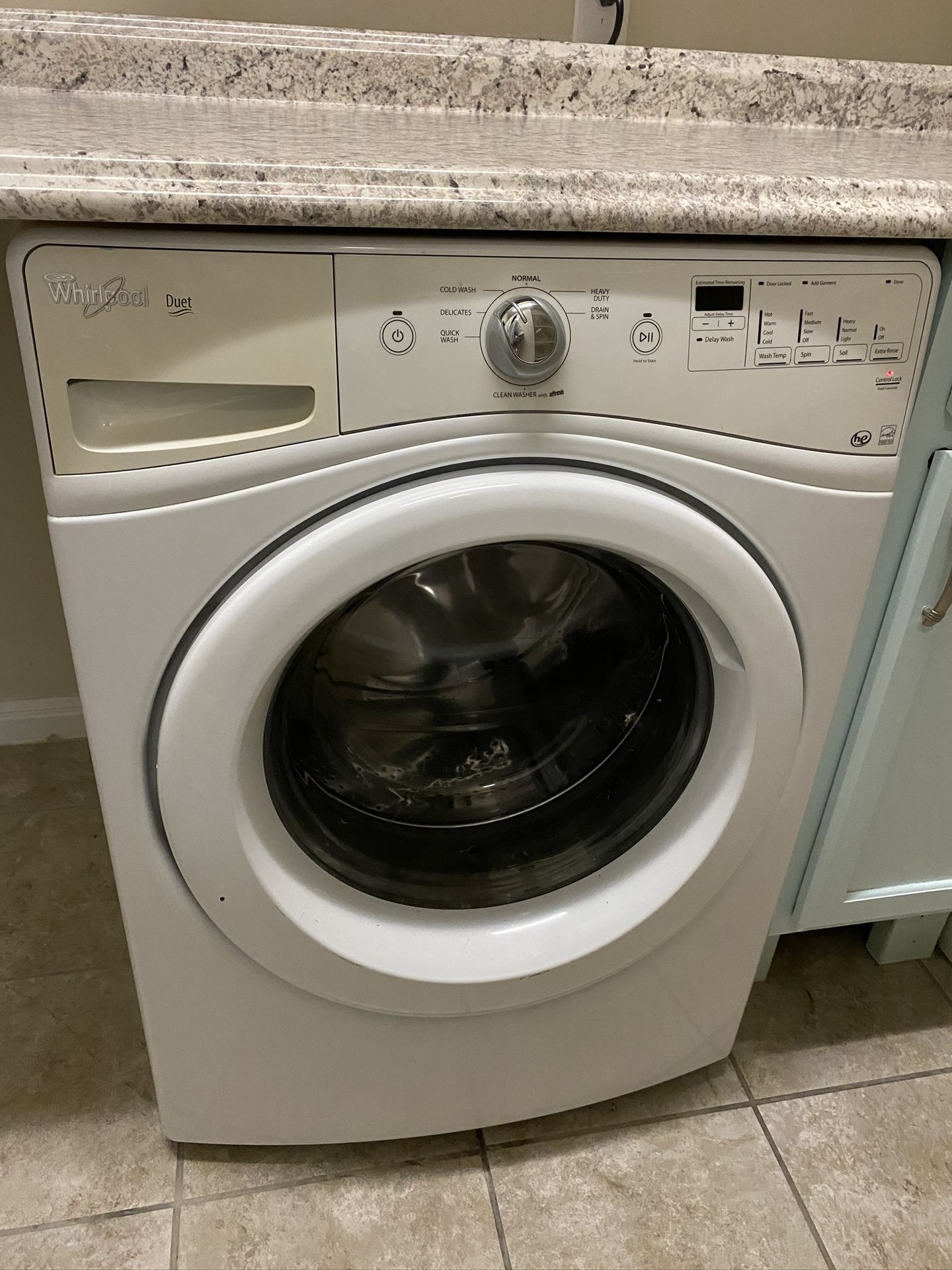 Washer and dryer set (used), Whirlpool, WFW70HEBW0