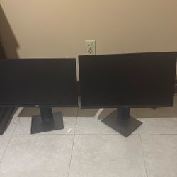 2 Dell Monitors 21 And 23 Inch