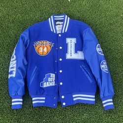 Blue Basketball Varsity Jacket
