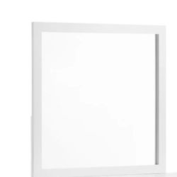 Square White Mirror