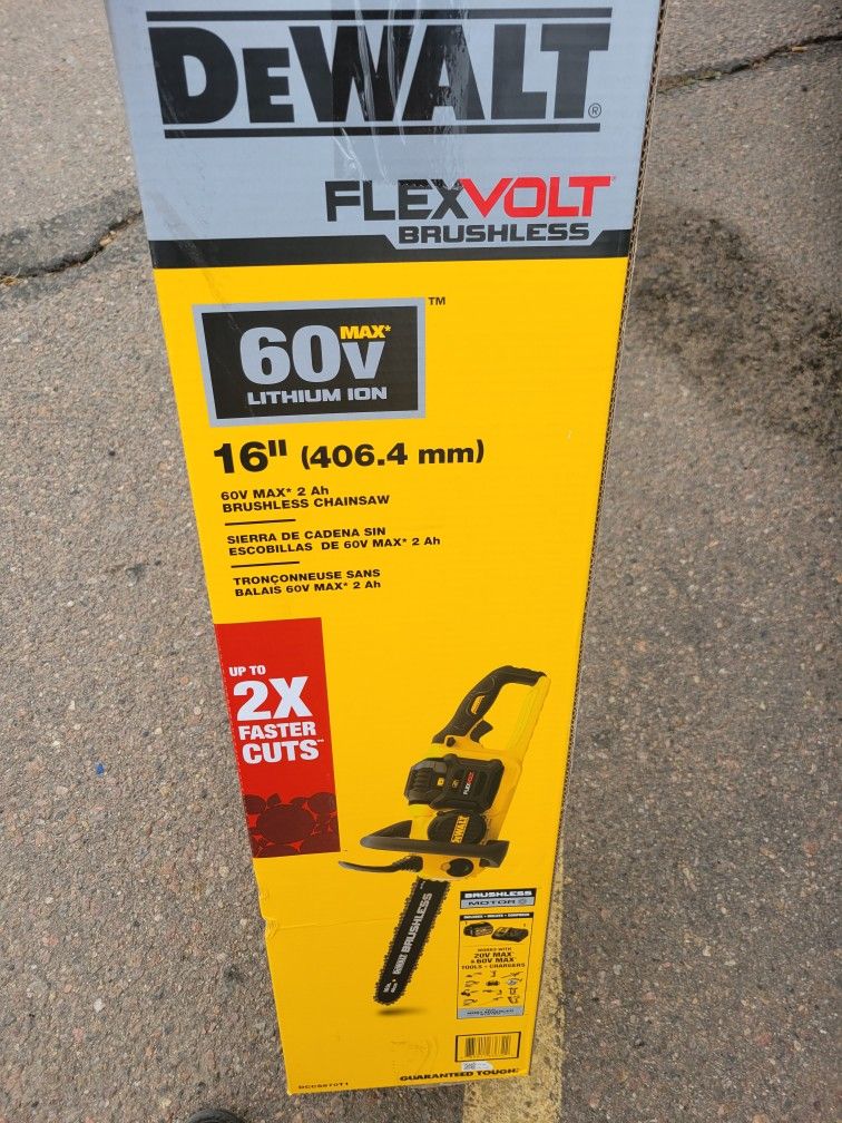 16" Flexvolt Cordless  Chainsaw With Battery And Charger